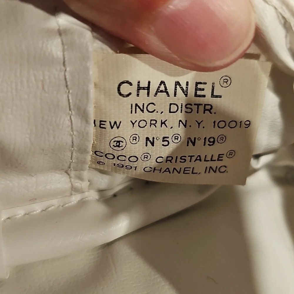 CHANEL COCO CHANEL VINTAGE CANVAS COSMETIC VANITY EUC